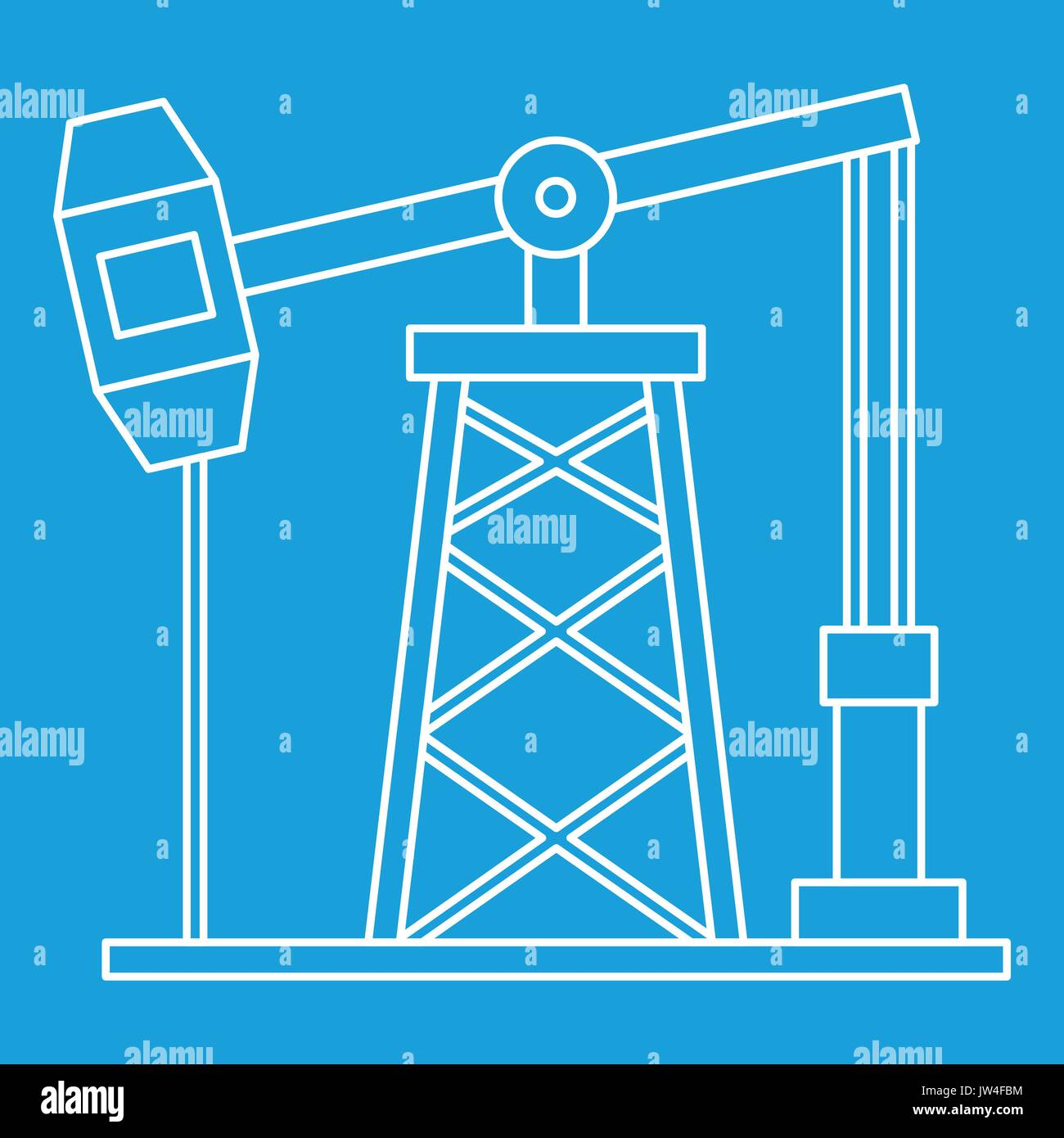 Oil pump icon, outline style Stock Vector