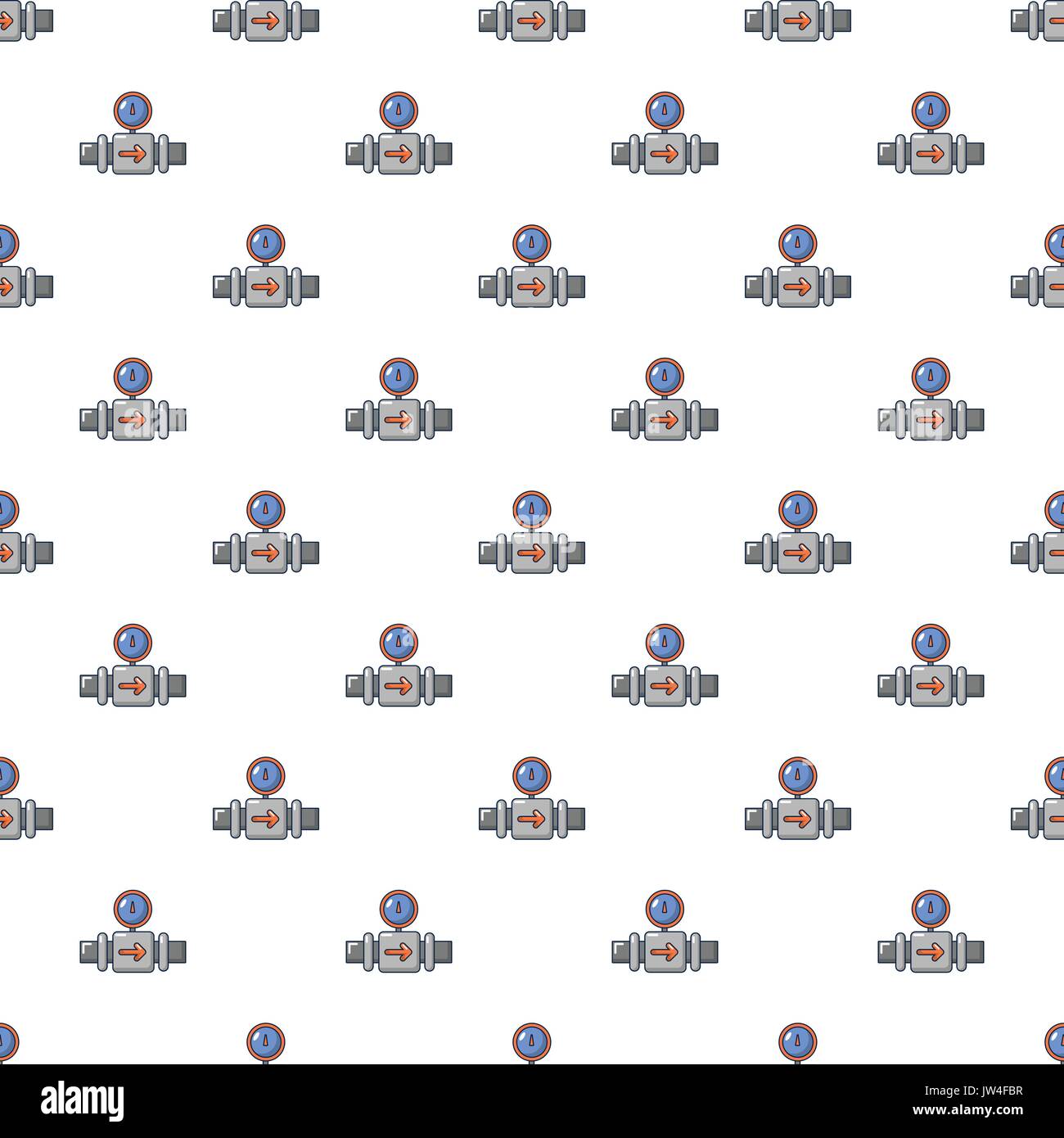 Water meter pipe pattern seamless Stock Vector