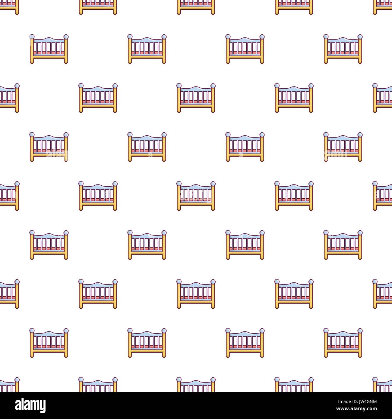 Baby bed pattern seamless Stock Vector