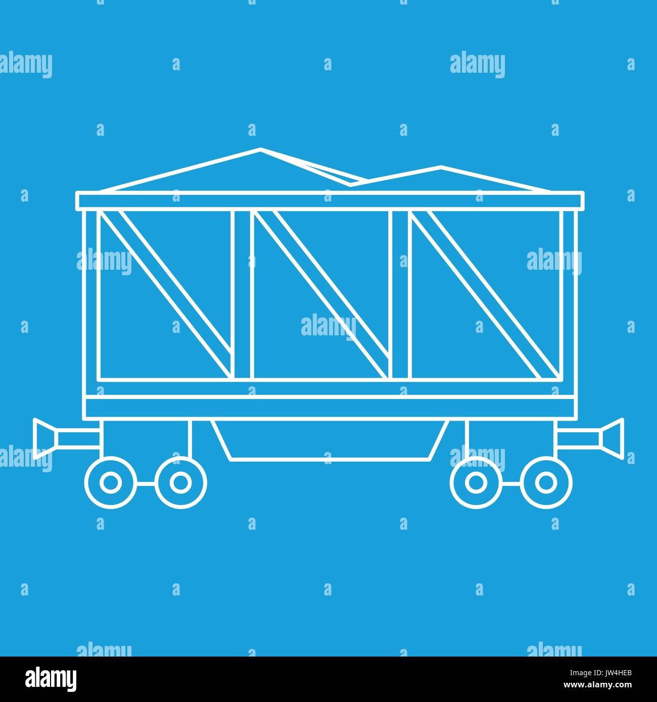 Loaded railway wagon icon, outline style Stock Vector Image & Art - Alamy