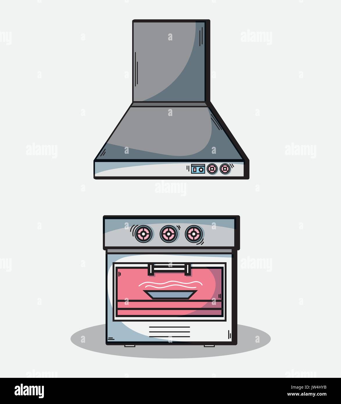 technology machines to used in the kitchen Stock Vector