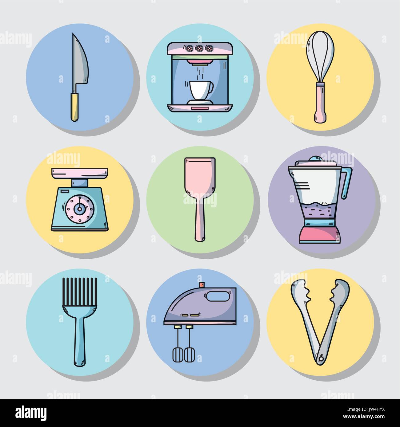 Kitchen Help Objects set kitchen utensils object to make food Stock Vector Image & Art - Alamy