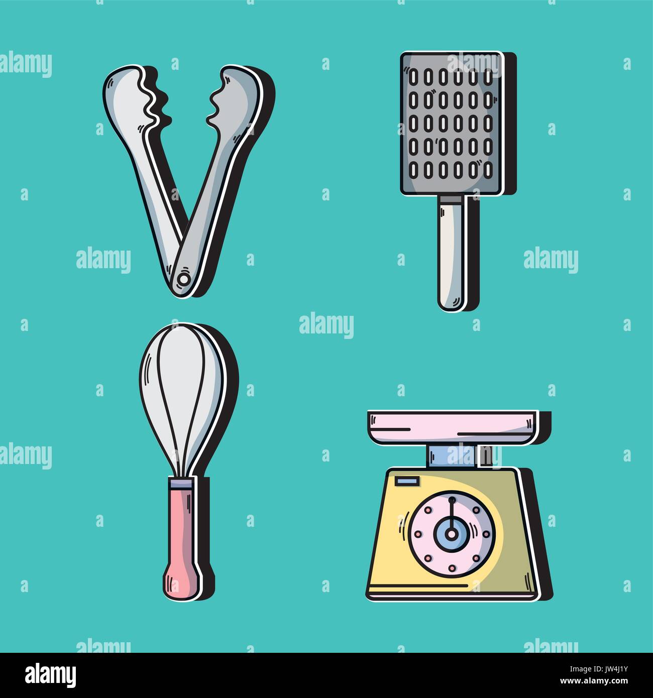 set kitchen utensils object to make food Stock Vector Image & Art - Alamy