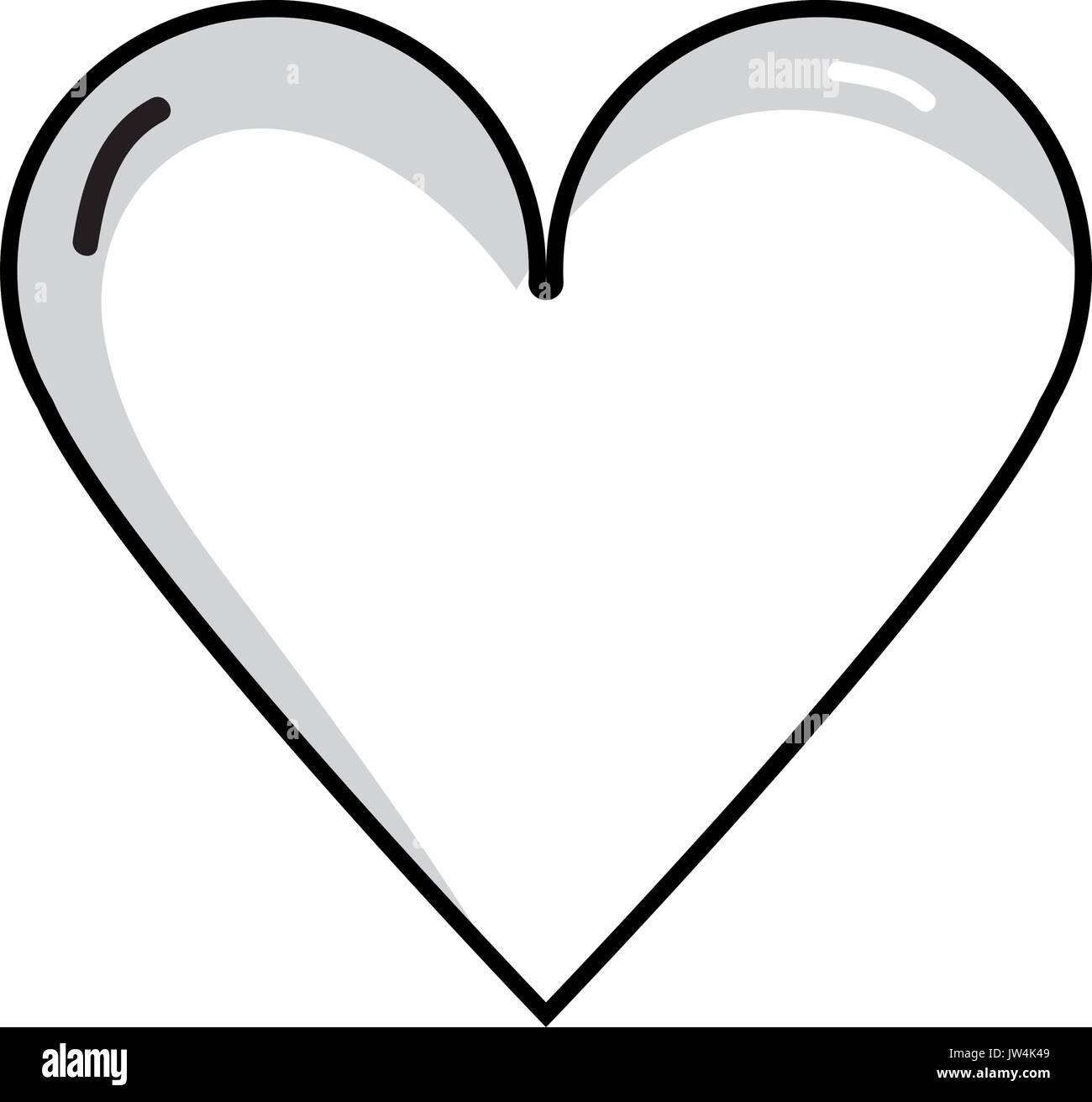 line beauty heart a romance decoration design Stock Vector Image & Art ...