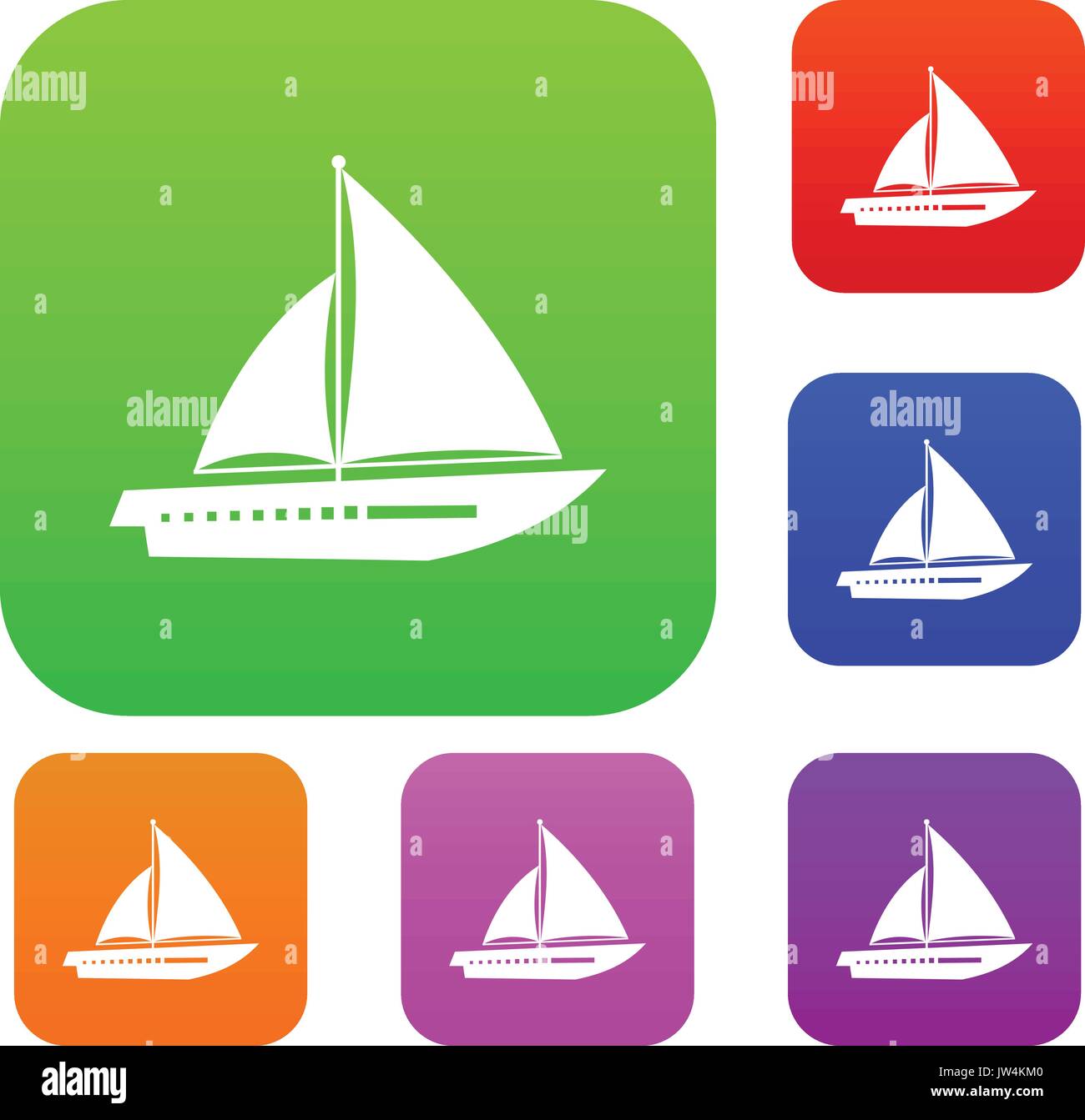 Sailing yacht set collection Stock Vector Image & Art - Alamy