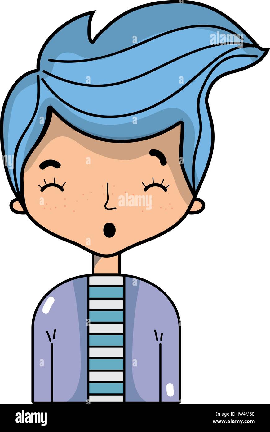 cute man with hairstyle design and shirt Stock Vector Image & Art - Alamy