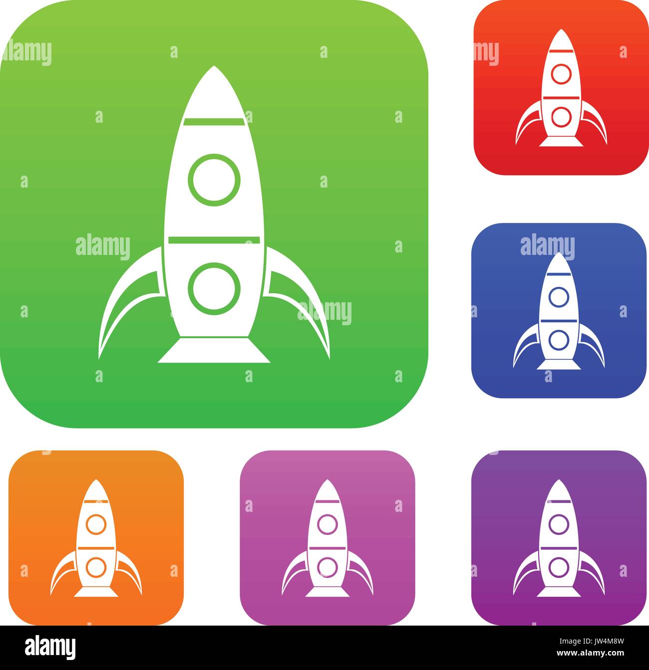 Rocket set collection Stock Vector Image & Art - Alamy