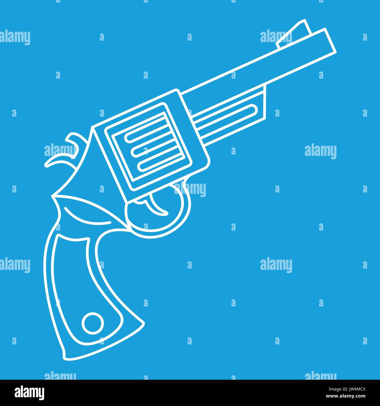 Vintage revolver icon, outline style Stock Vector Image & Art - Alamy