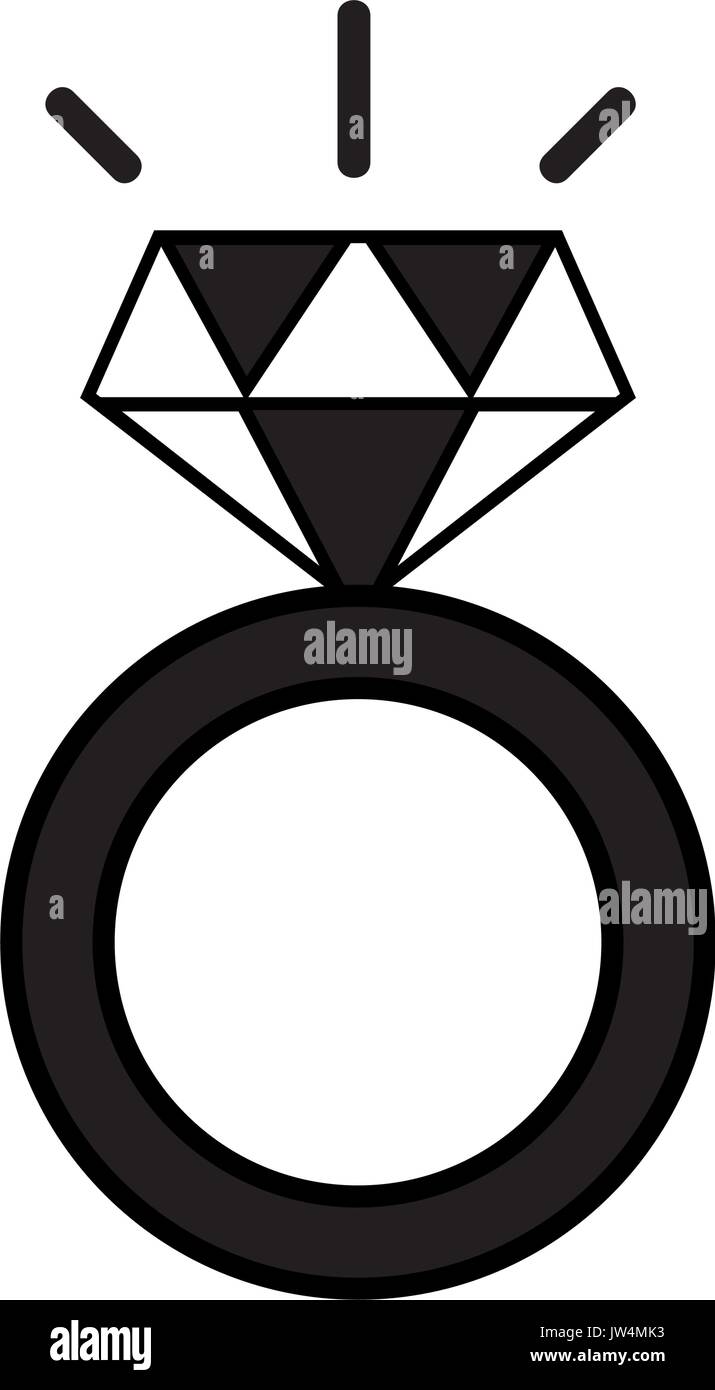 contour beauty wedding ring with diamond design Stock Vector Image ...