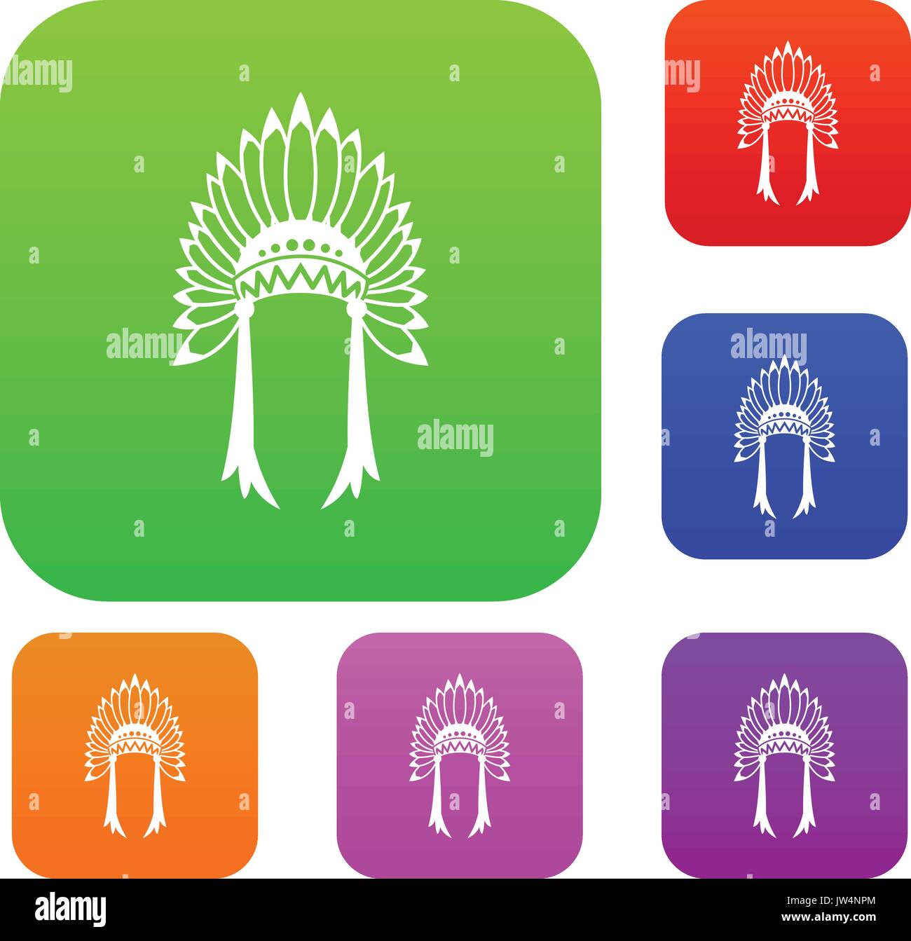 Indian headdress set collection Stock Vector Image &amp; Art - Alamy