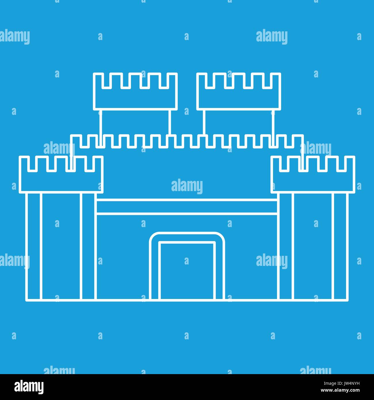 Wall and gate of the old fortress icon Stock Vector Image & Art - Alamy