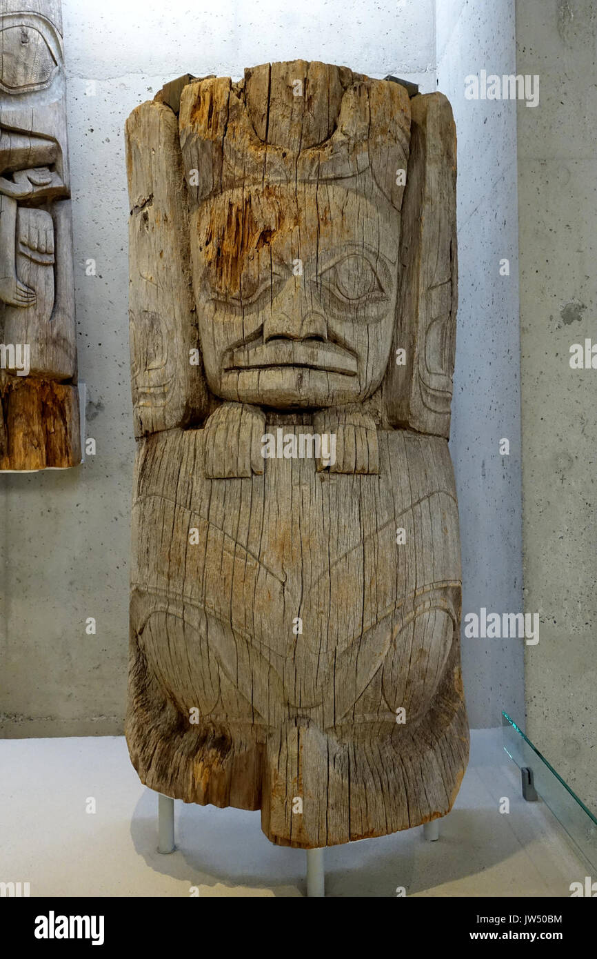 House front pole, section, Haida, British Columbia Museum of ...