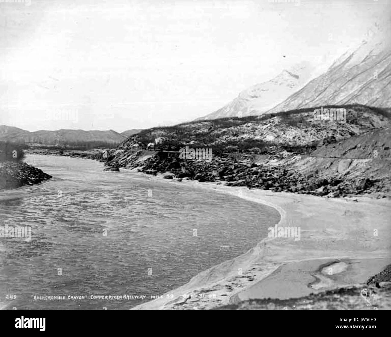 Copper River and Northwestern Railway route through Abercrombie Canyon