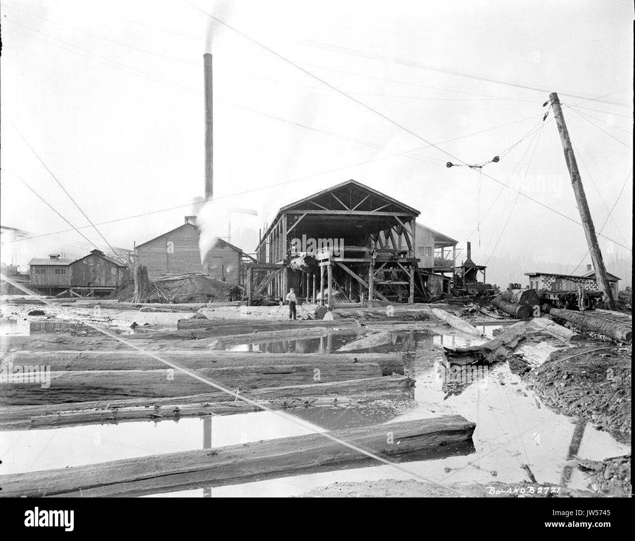 Log mill Black and White Stock Photos & Images - Alamy