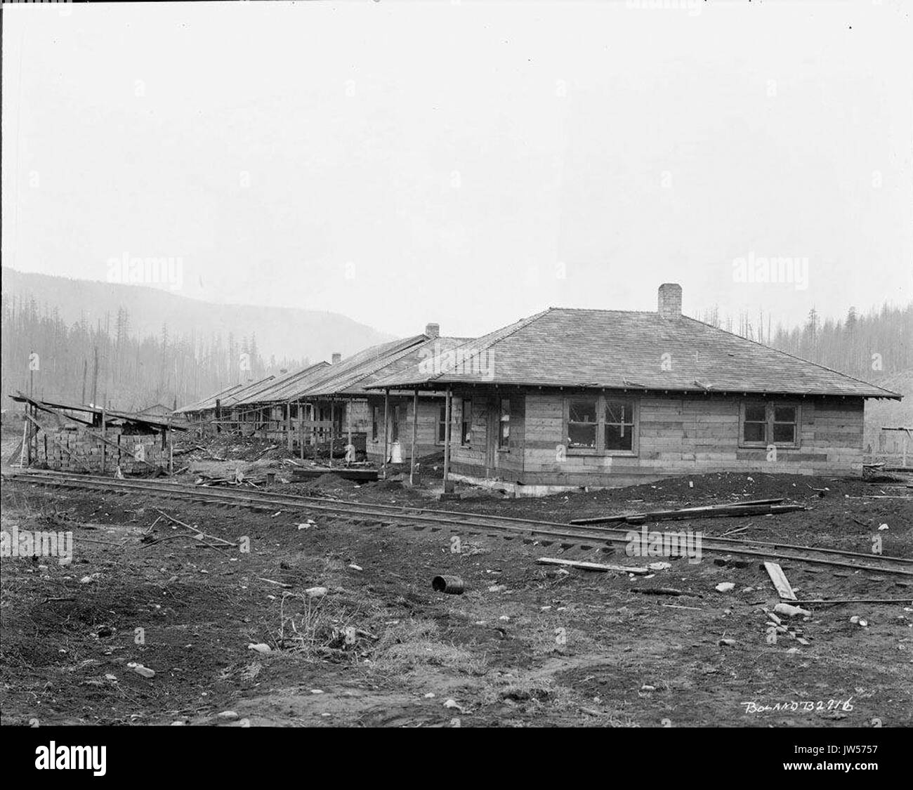Linco Log and Lumber Camp Stock Photo - Alamy