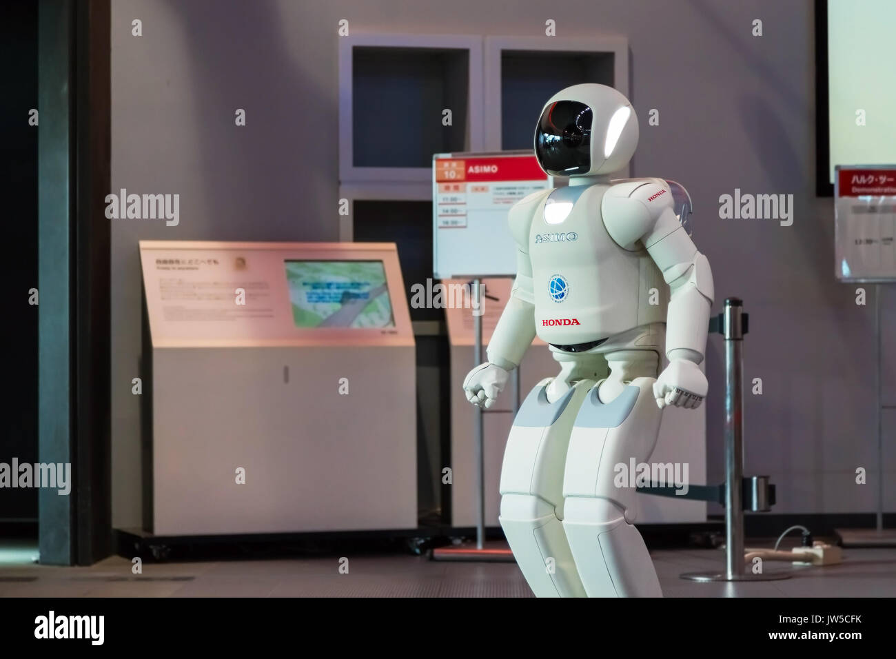 TOKYO, JAPAN - NOVEMBER 27 2015: Asimo, the humanoid robot created by ...