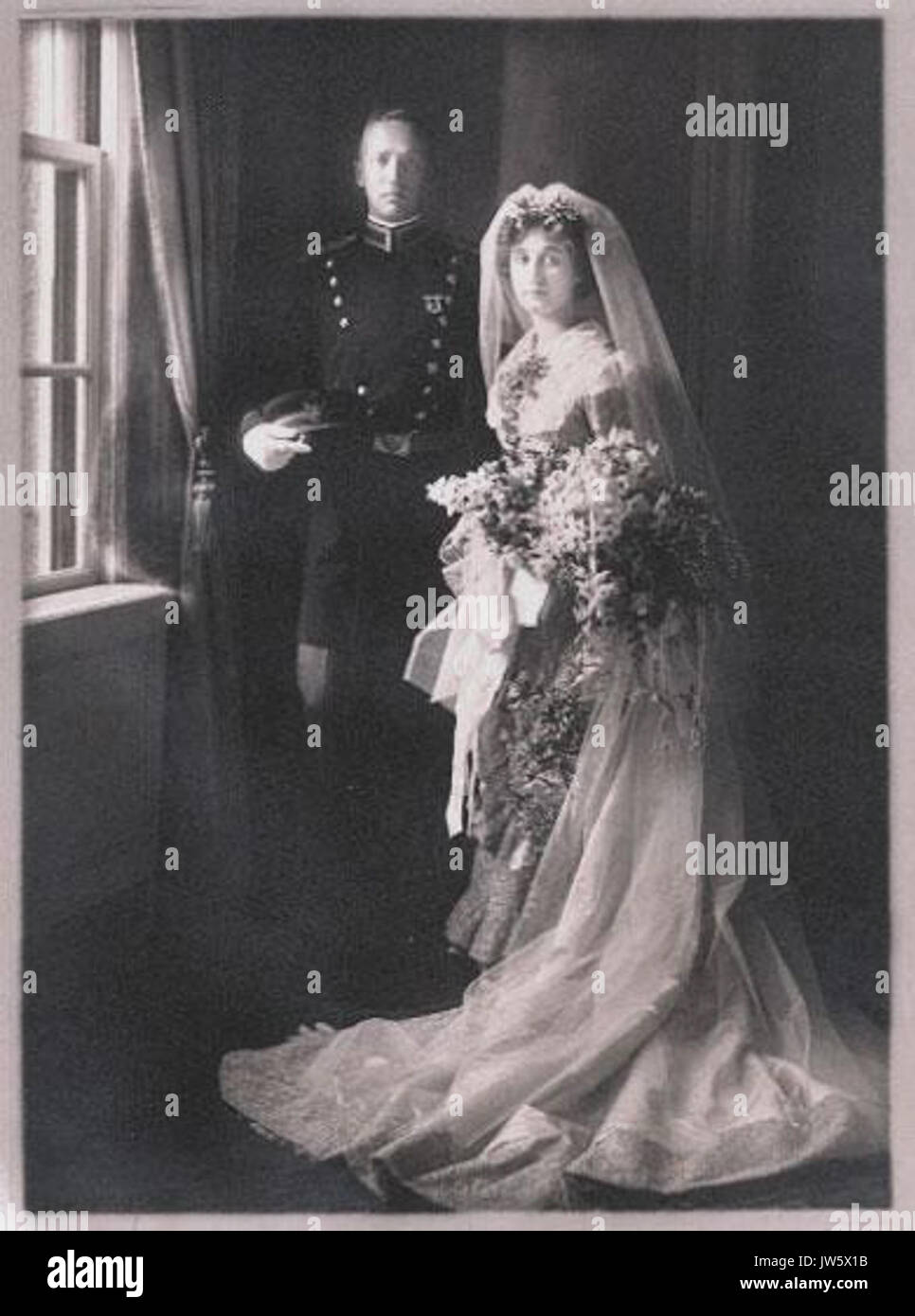 Wedding Photograph of George Patton and Beatrice Ayer Stock Photo