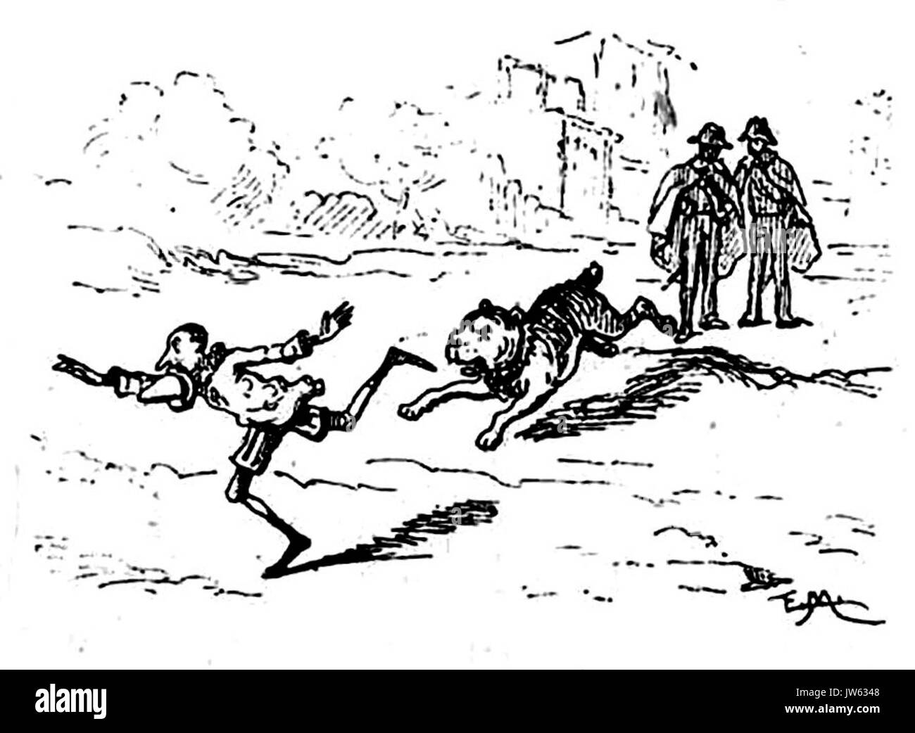 Collodi   Le avventure di Pinocchio, Bemporad, 1892 (page 144 crop) Stock Photo
