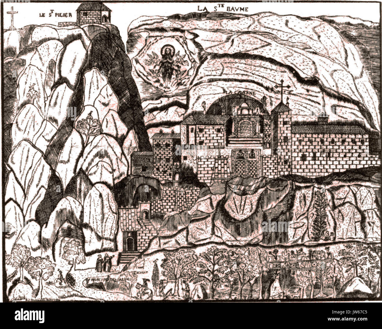 La Sainte Baume et Saint Maximin, abbaye royale des Dominicains Stock