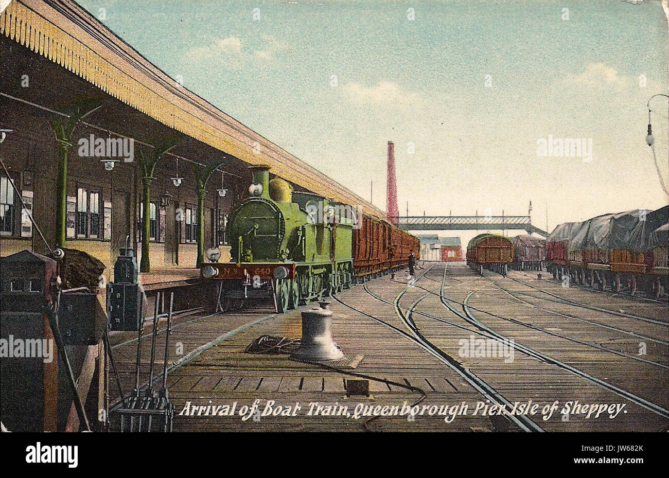Queenborough Pier railway station Stock Photo