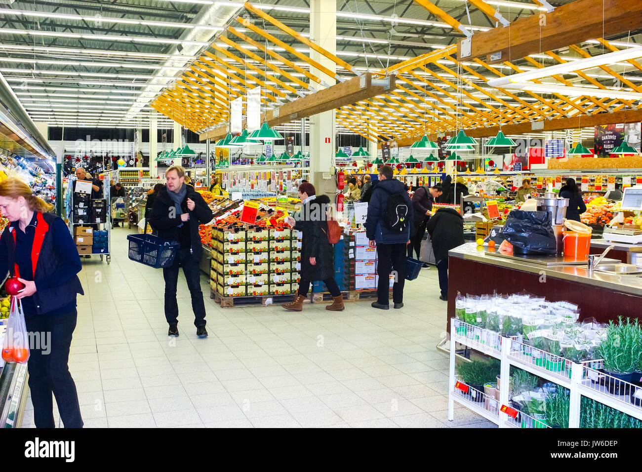 Vilnius, Lithuania - Januaryr 6, 2017: The Akropolis schopping house centre Stock Photo