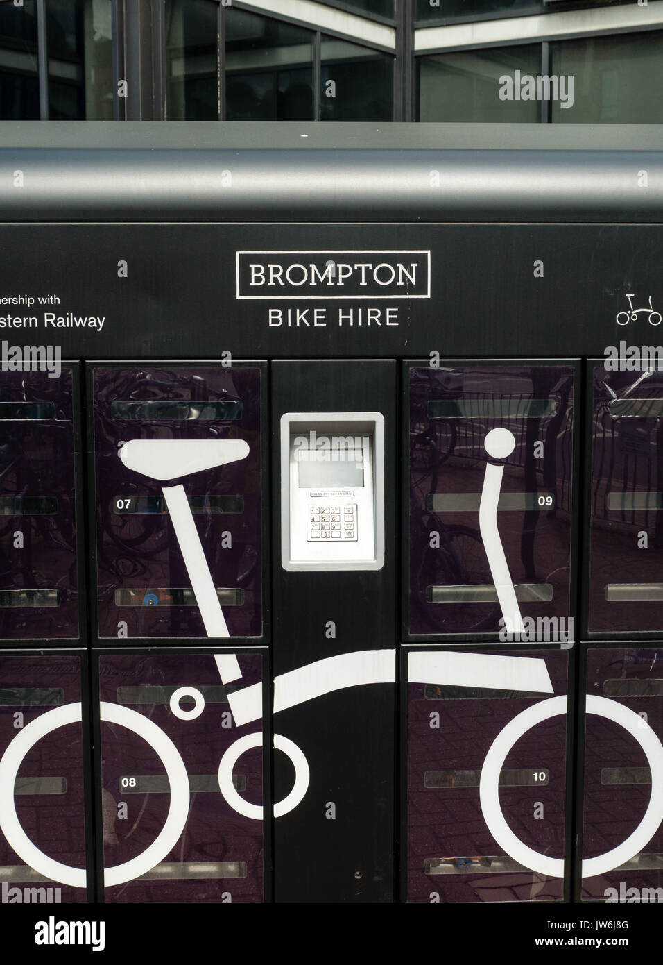 Brompton Bike Hire, Reading Rail Station, Reading, Berkshire,England