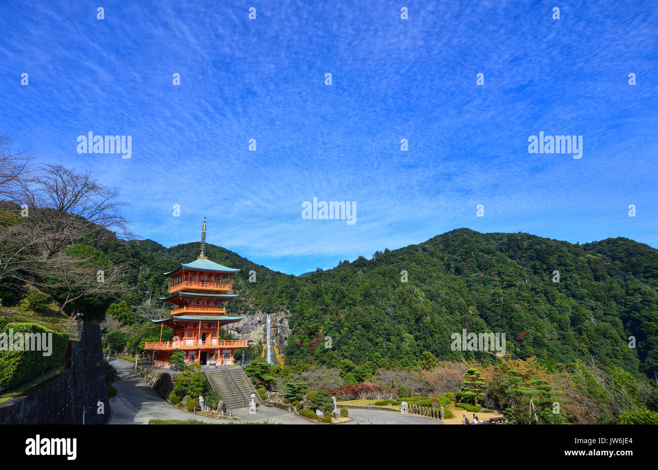 The pagoda of Seigantoji in Nachi, Japan. Seiganto-ji