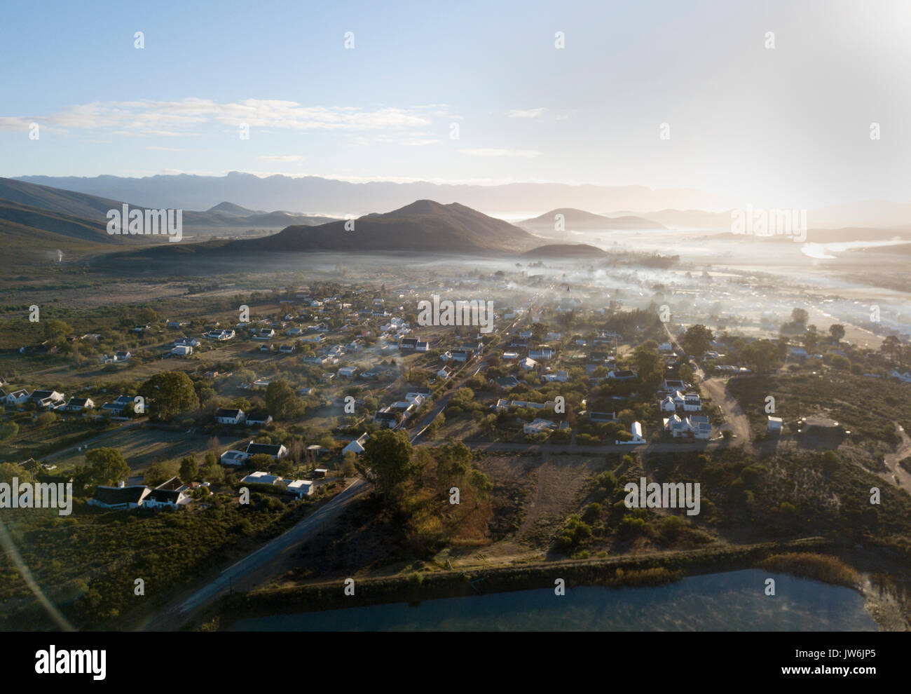 View over small town hi-res stock photography and images - Alamy
