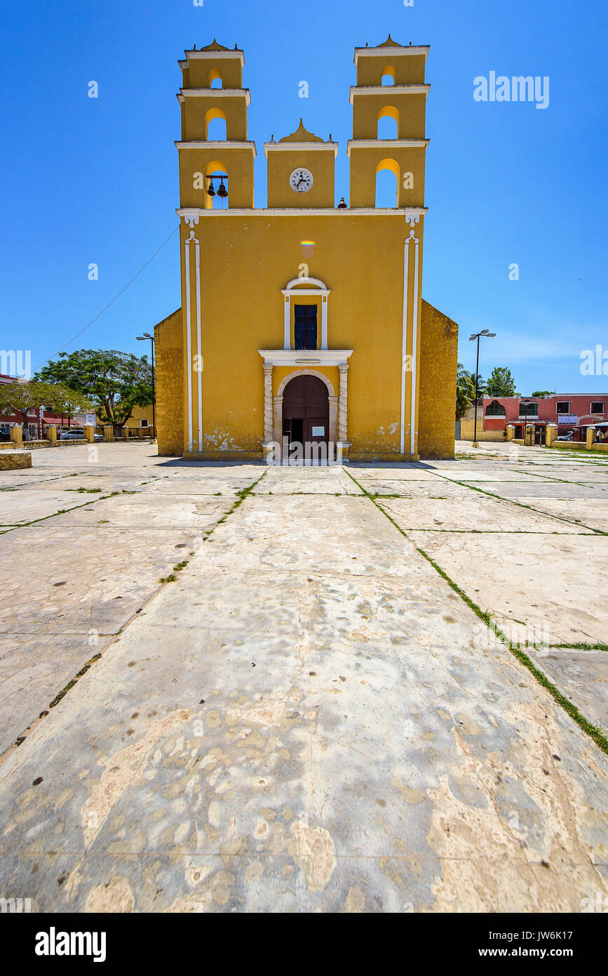 Church Nuestra Senora de la Natividad,  in Acanceh, Yucatan state, Mexico Stock Photo