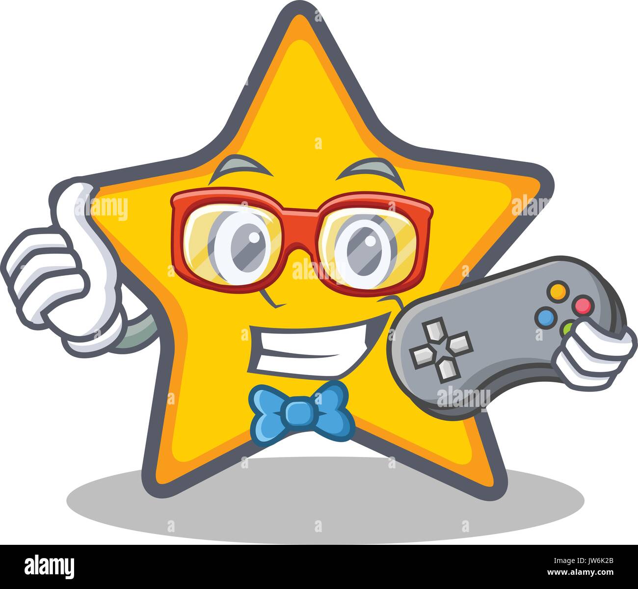 Gamer star character cartoon style stock vector image art alamy