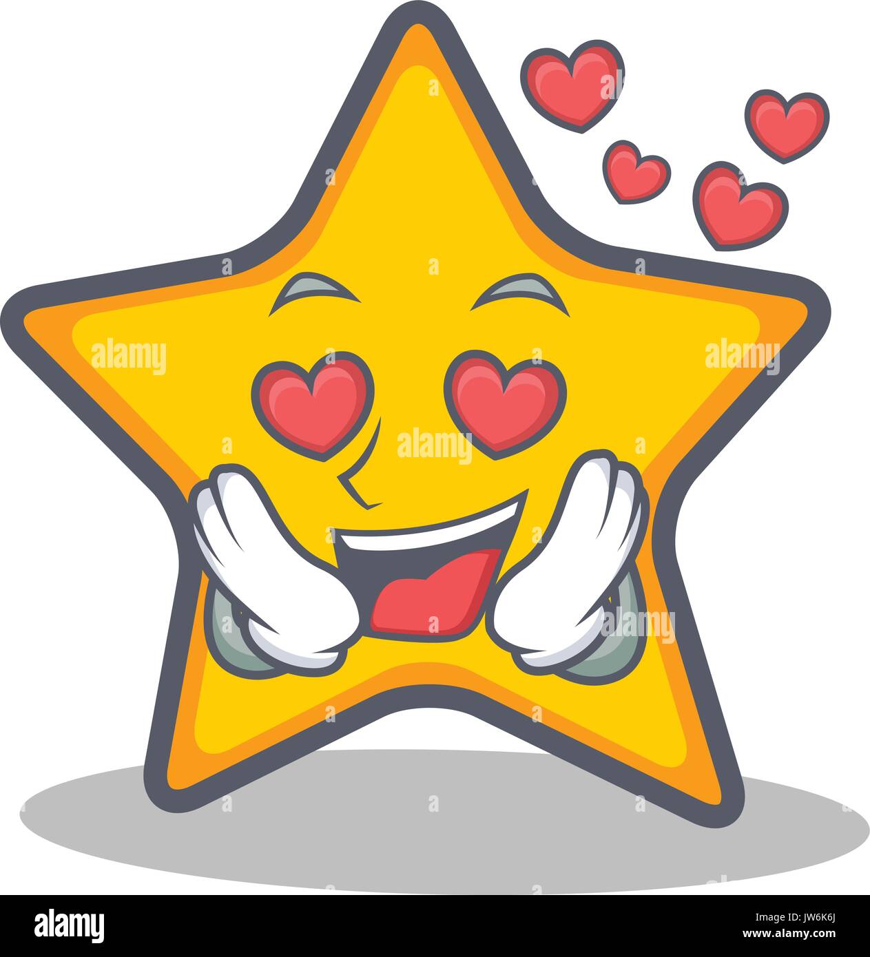 In Love Star Character Cartoon Style Stock Vector Image And Art Alamy