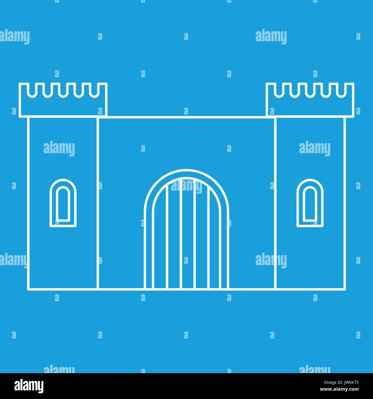 Old fortress towers icon, outline style Stock Vector Image & Art - Alamy