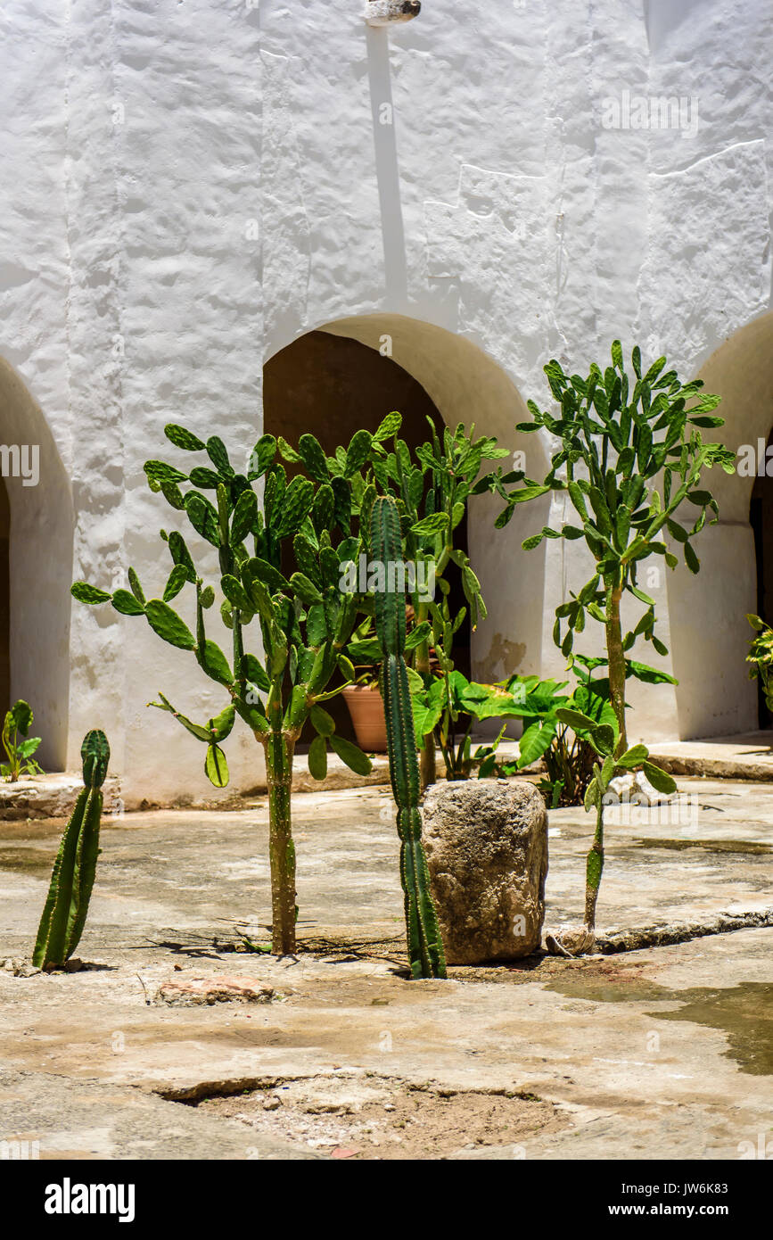 Interior of the San Antonio de Padua convent in Izamal, Yucatan, Mexico
