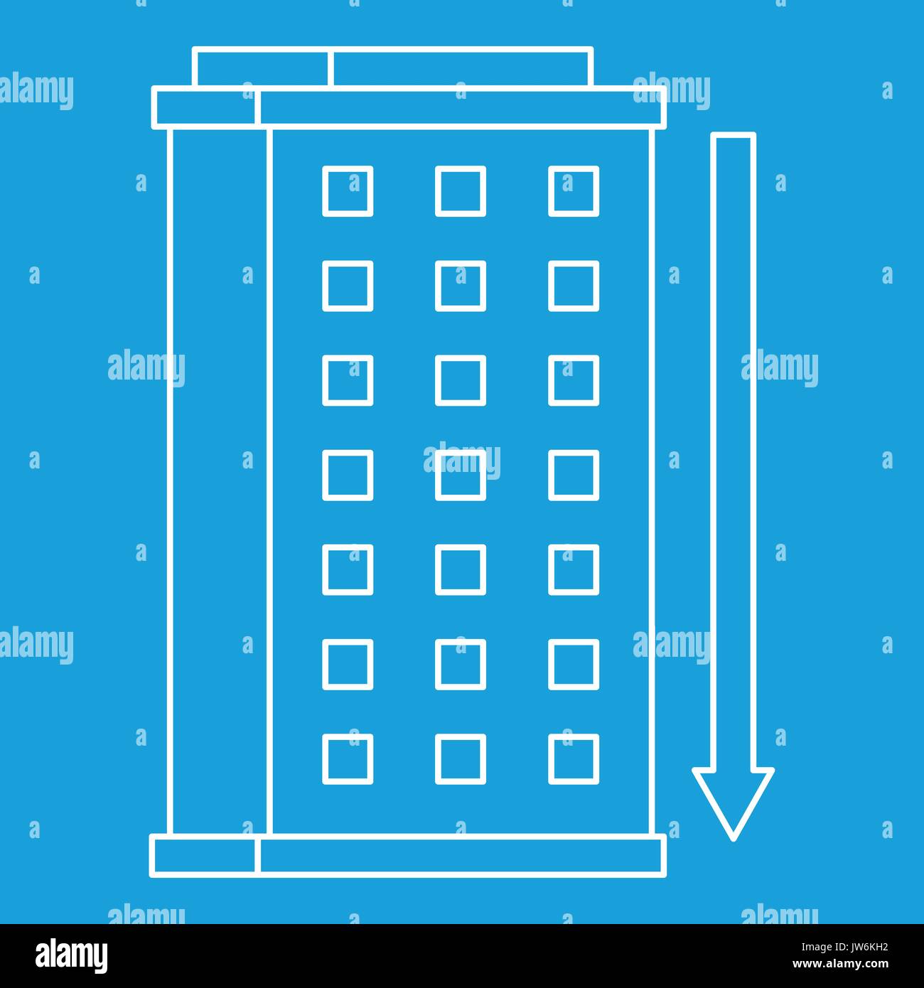 Building icon, outline style Stock Vector Image & Art - Alamy