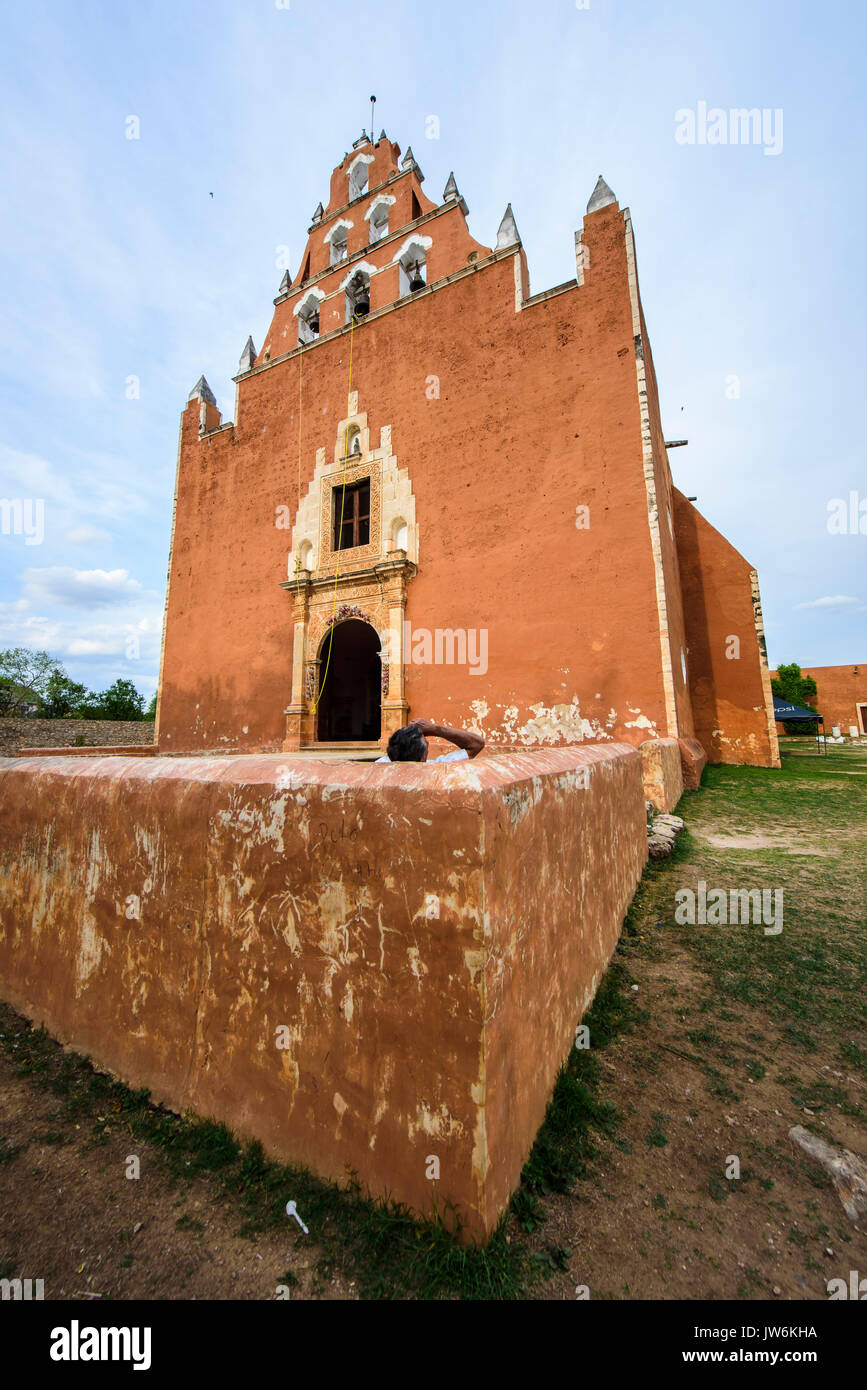 Exterior of the convent of Mama, Yucatan (Mexico) Stock Photo