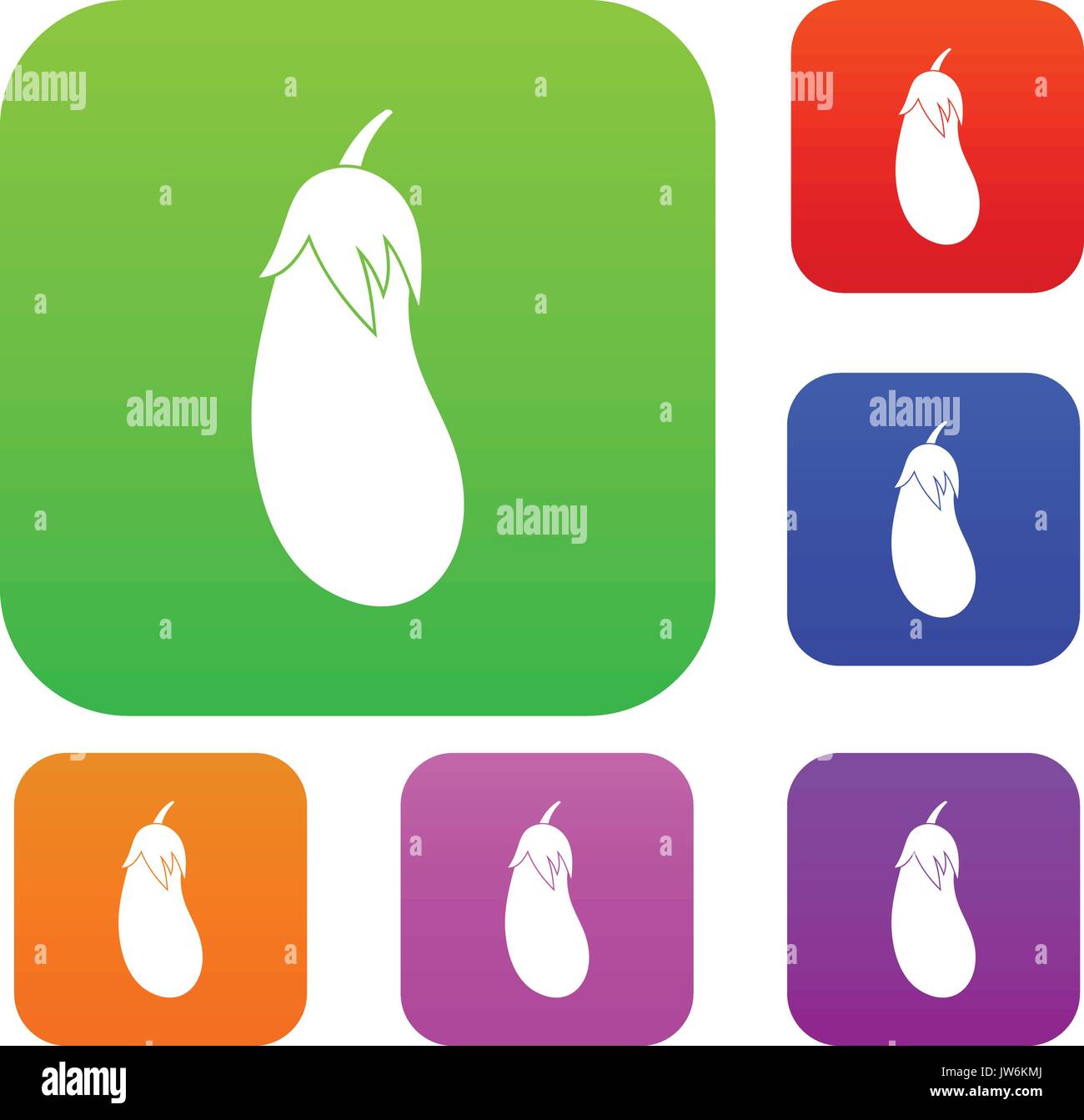 Eggplant set collection Stock Vector Image & Art Alamy