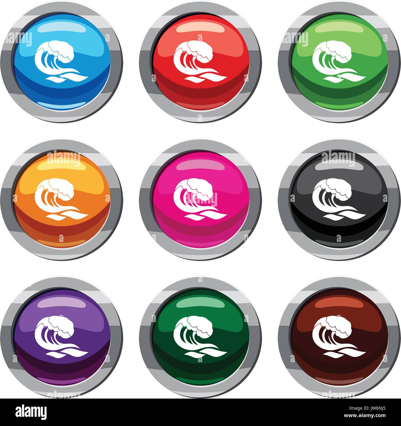 Wave set 9 collection Stock Vector Image & Art - Alamy