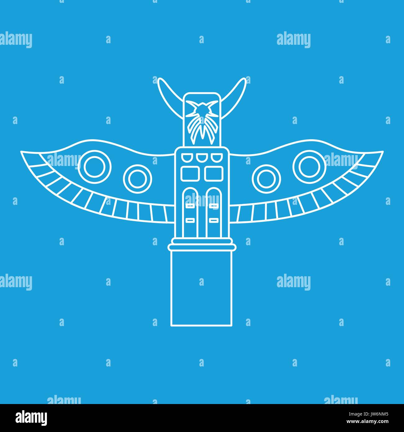 First nation totem pole Stock Vector Images - Alamy