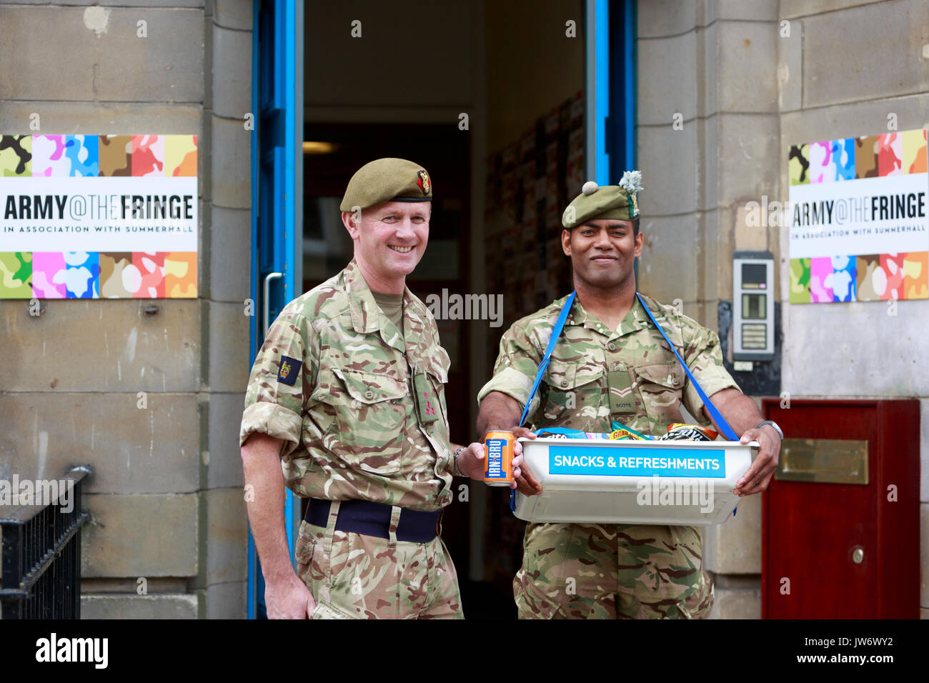 Edinburgh, Scotland 11th August. Head of the Army in Scotland Welcomes Performances for New Fringe Venue. (Venue 210) Brigadier Gary Deakin Welcomed performers to the history Hepburn House for the opening of the Army's first ever Edinburgh Festival Fringe Venue. Edinburgh. Pictured Brigadier Gary Deakin. Pako Mera/Alamy Live News Stock Photo