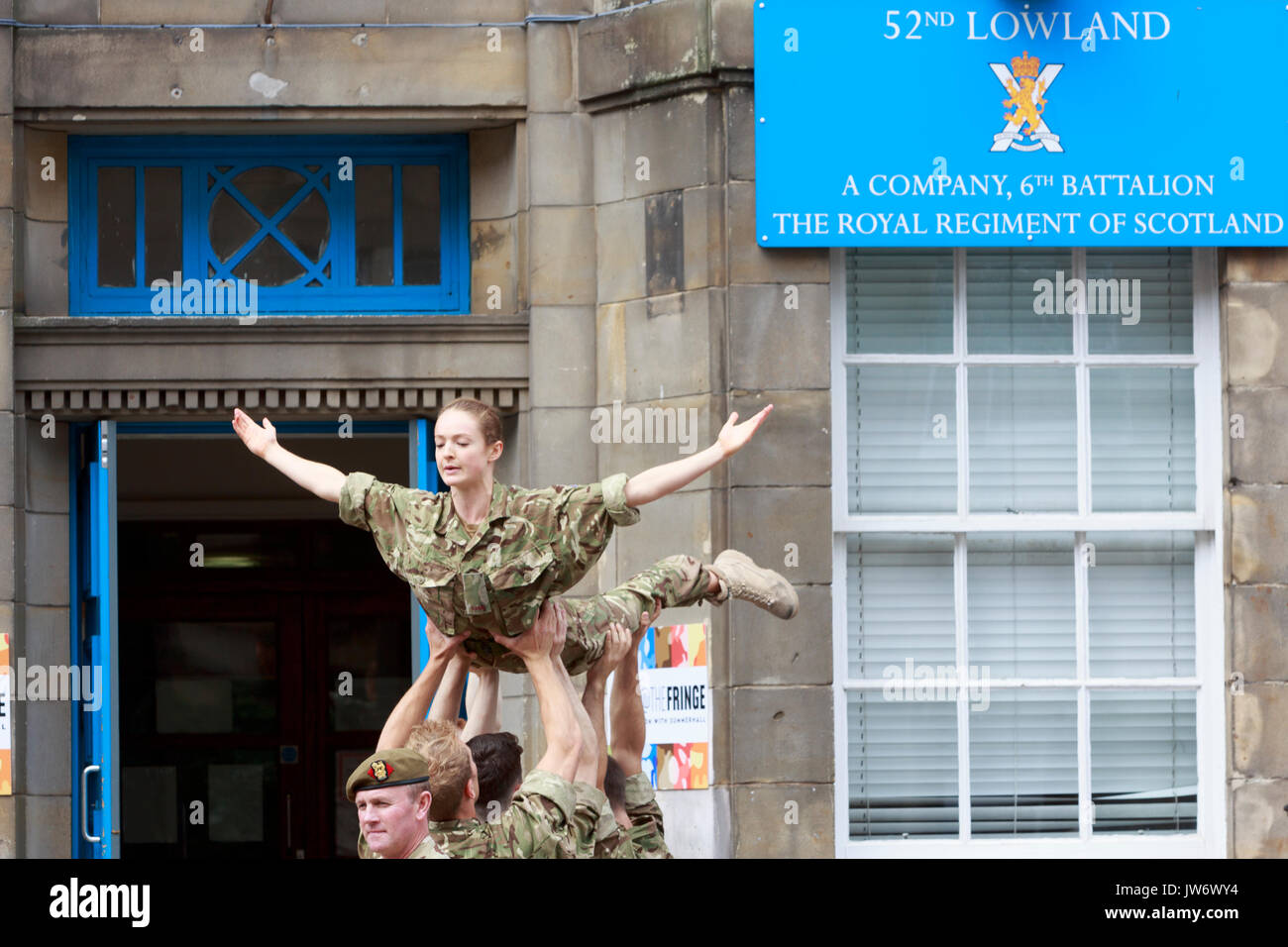 Edinburgh, Scotland 11th August. Head of the Army in Scotland Welcomes Performances for New Fringe Venue. (Venue 210) Brigadier Gary Deakin Welcomed performers to the history Hepburn House for the opening of the Army's first ever Edinburgh Festival Fringe Venue. Edinburgh . Pako Mera/Alamy Live News Stock Photo