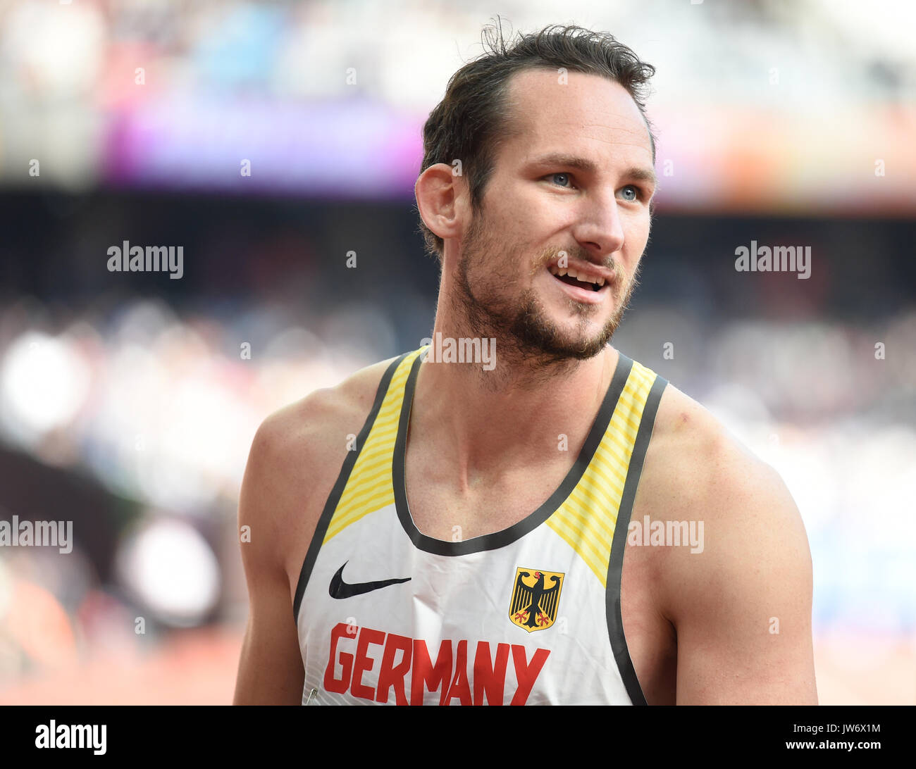 London, UK. 11th Aug, 2017. German decathlete Kai Kazmirek in action at ...