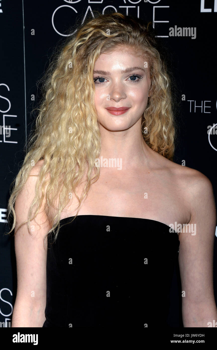 Elena Kampouris attends 'The Glass Castle' New York screening at SVA Theatre on August 9, 2017 in New York City. Stock Photo