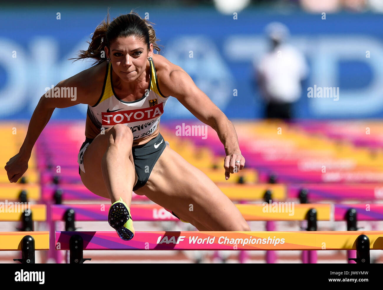 London, UK. 11th Aug, 2017. The German athlete Pamela Dutkiewicz in