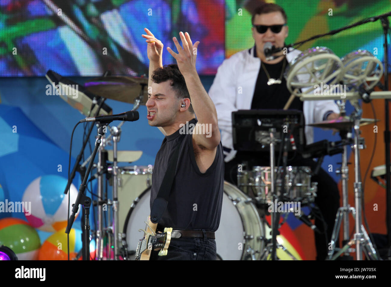 New York, New York, USA. 11th Aug, 2017. The Bleachers perform for The Good Morning America