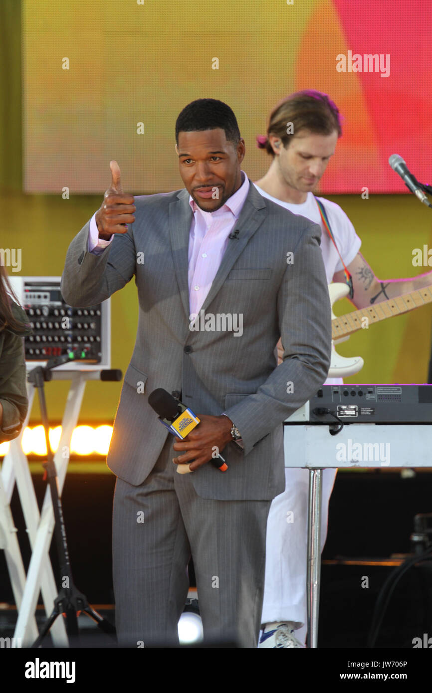New York, New York, USA. 11th Aug, 2017. The Bleachers perform for The Good Morning America