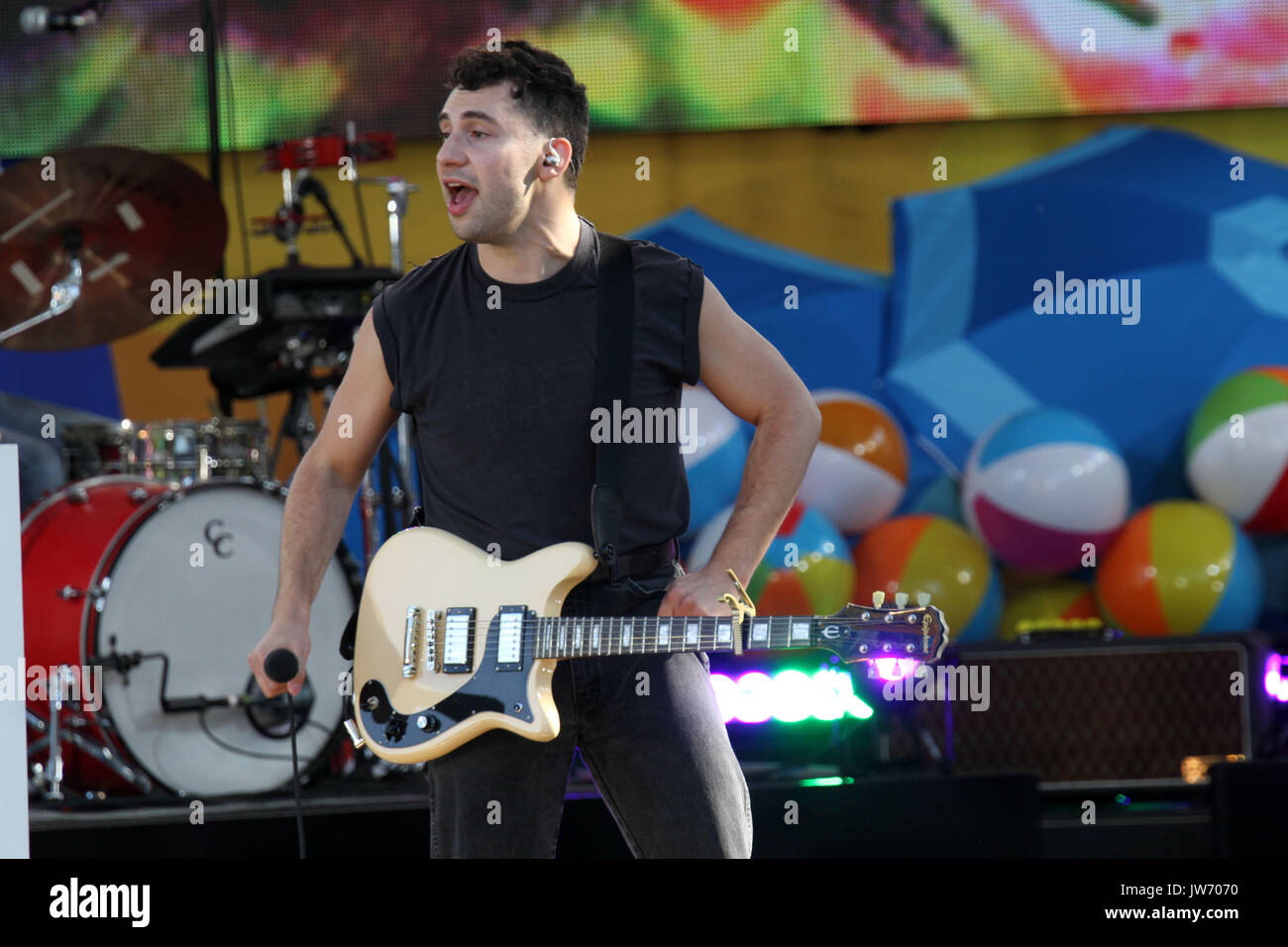 New York, New York, USA. 11th Aug, 2017. The Bleachers perform for The