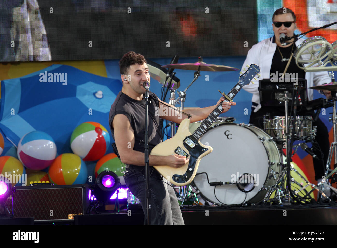 New York, New York, USA. 11th Aug, 2017. The Bleachers perform for The Good Morning America