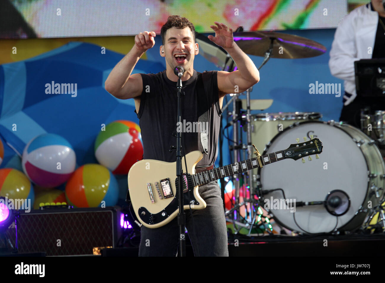 New York, New York, USA. 11th Aug, 2017. The Bleachers perform for The