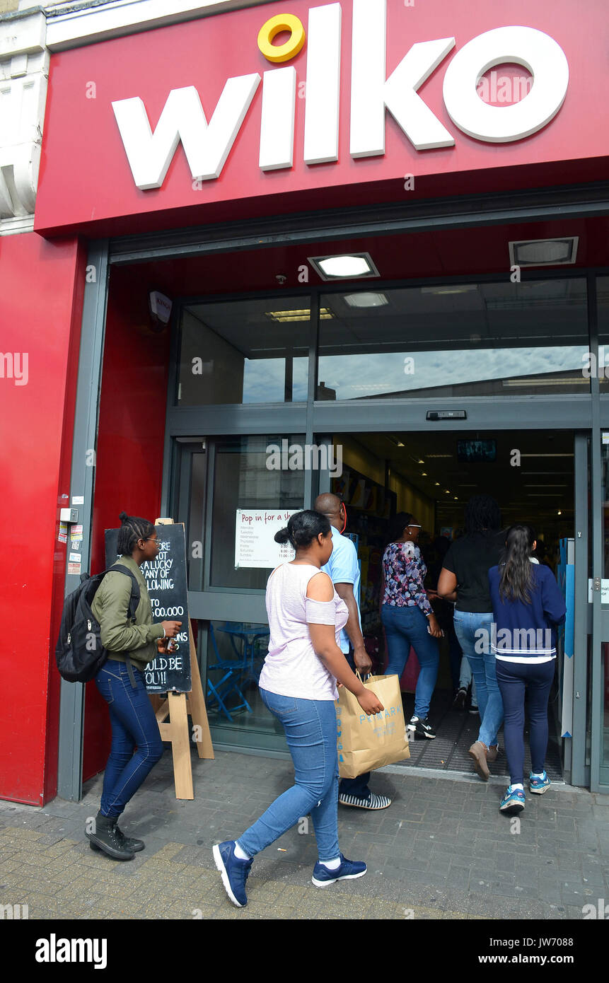 London, UK. 11th August, 2017. Wilko puts 3,900 staff at risk of