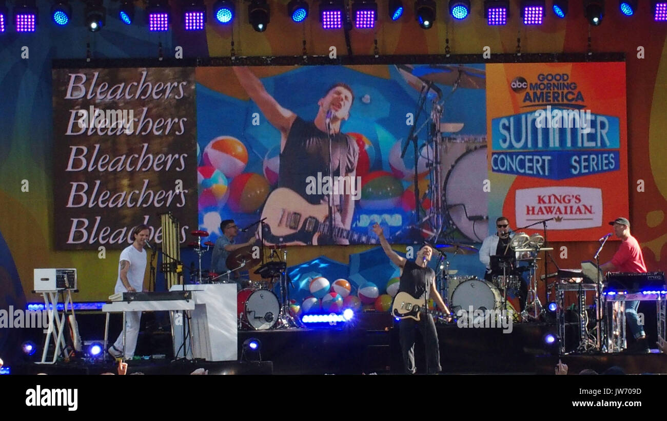 New York, New York, USA. 11th Aug, 2017. The Bleachers perform for The Good Morning America